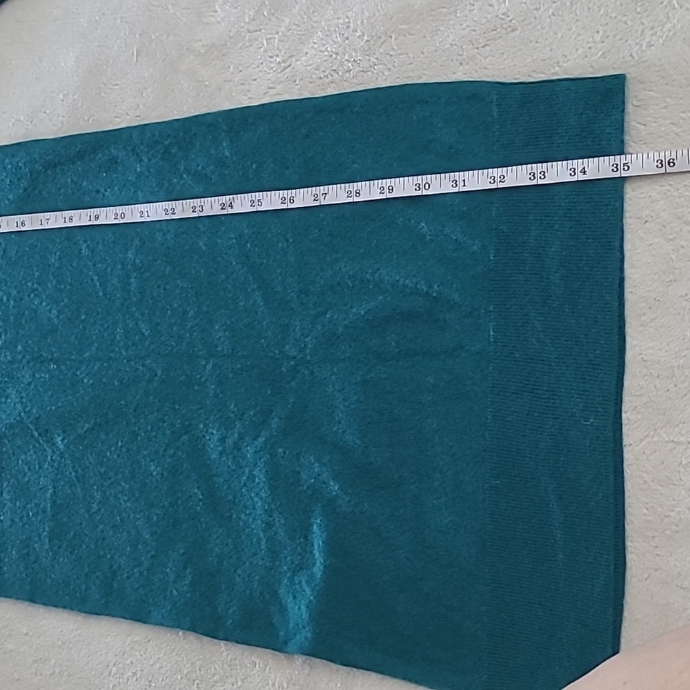 J.Crew 100% Cashmere Sweater Dress Teal Green XS Long Sleeve Knit Midi Workwear - Picture 8 of 12